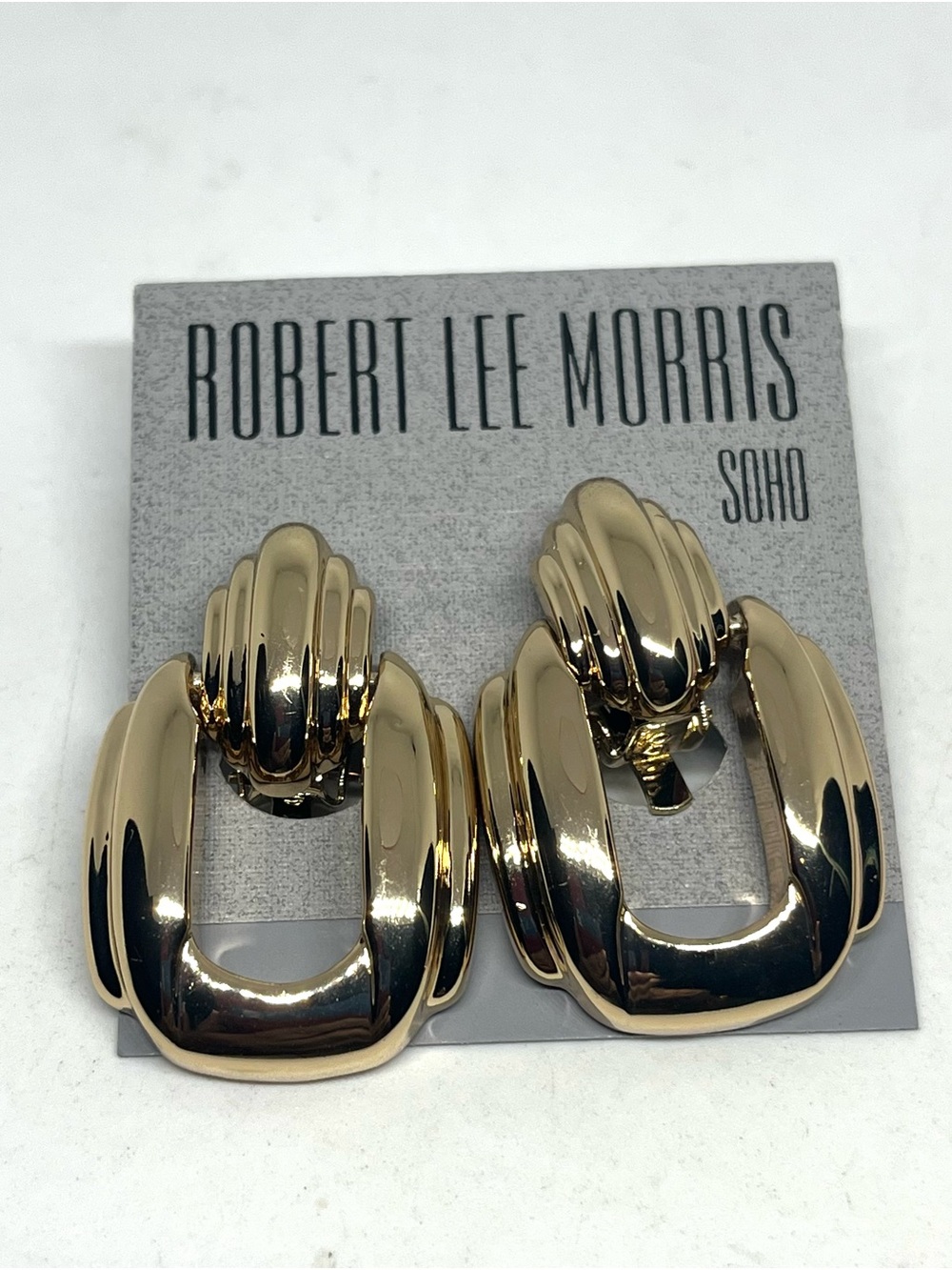 Robert Lee Morris Gold-Tone Layered Clip-On Statement Earrings
